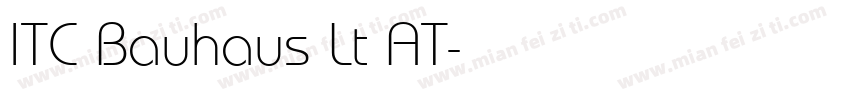 ITC Bauhaus Lt AT字体转换